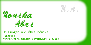 monika abri business card